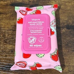 Biopure Strawberry Shortcake Anti-Bacterial Hand Wipes